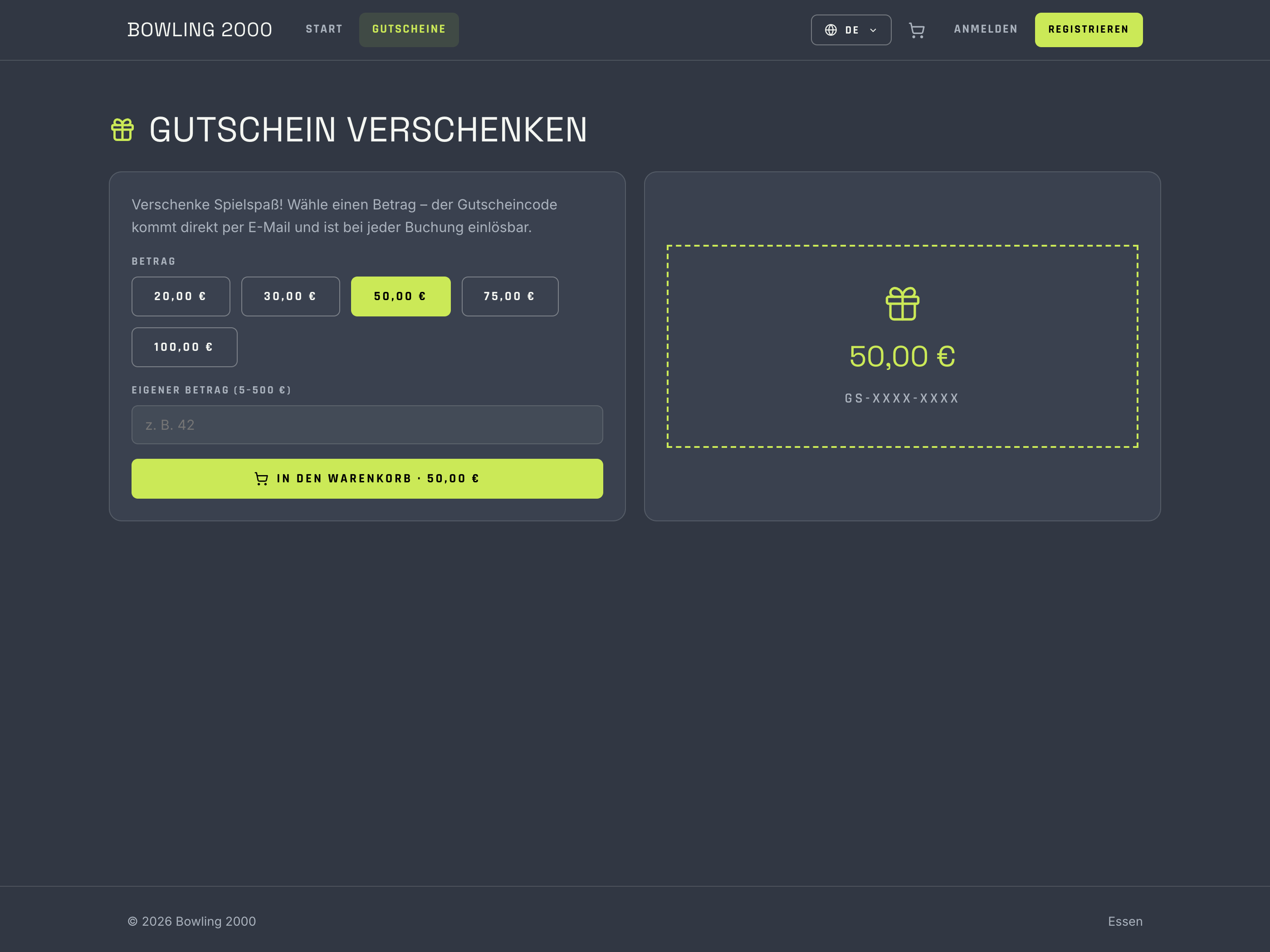 Gutschein-Shop