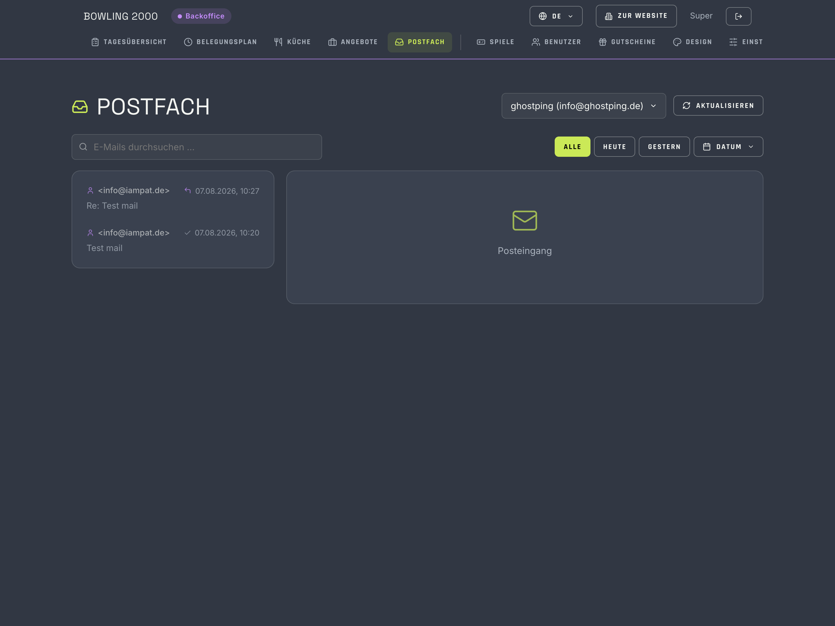 Zentrales Postfach mit KI-Antwortvorschlag